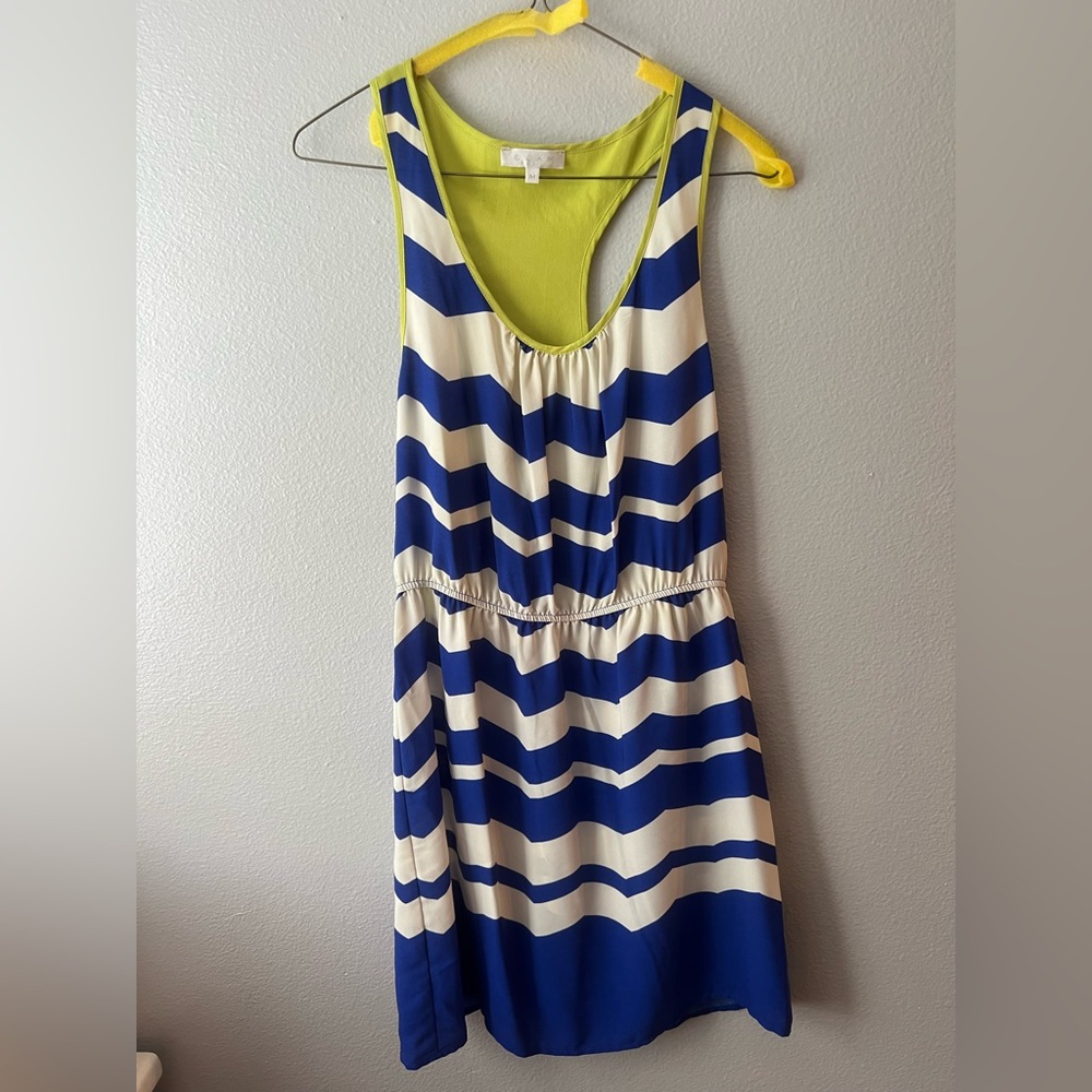 Light and airy blue and white sundress